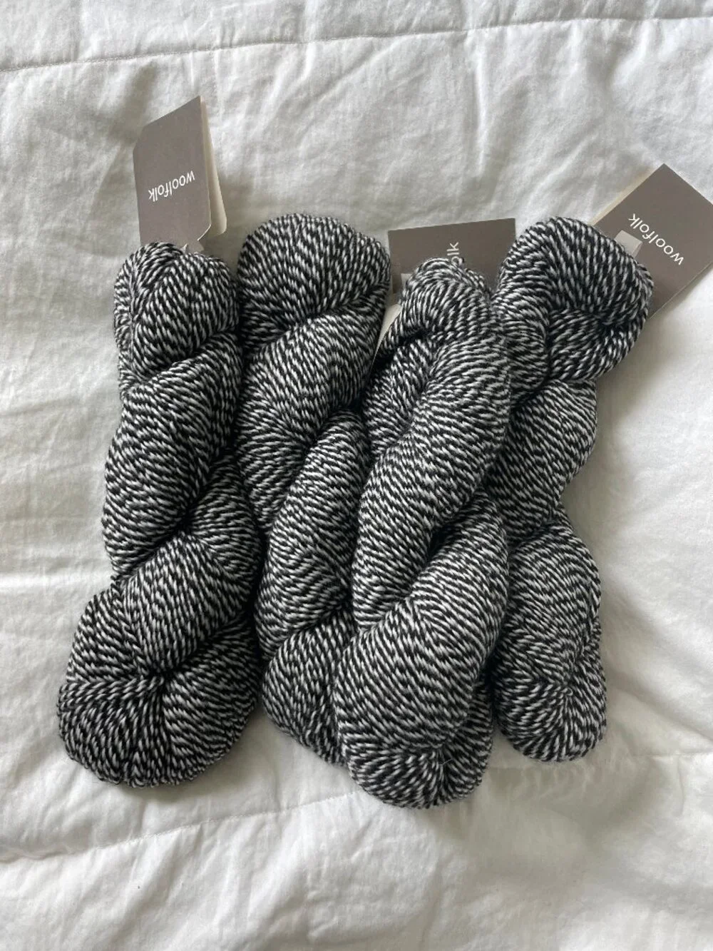 Woolfolk Sno Merino Wool Fingering Weight Marled Yarn 2 Skeins